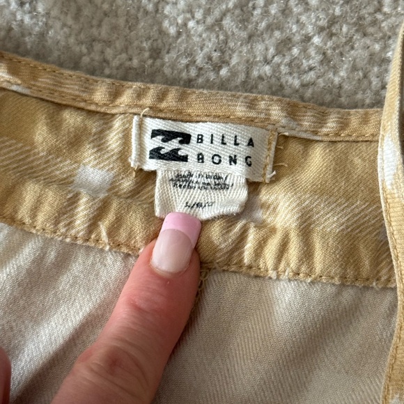 Billabong Yellow Checkered Romper/Playsuit - Picture 2 of 3